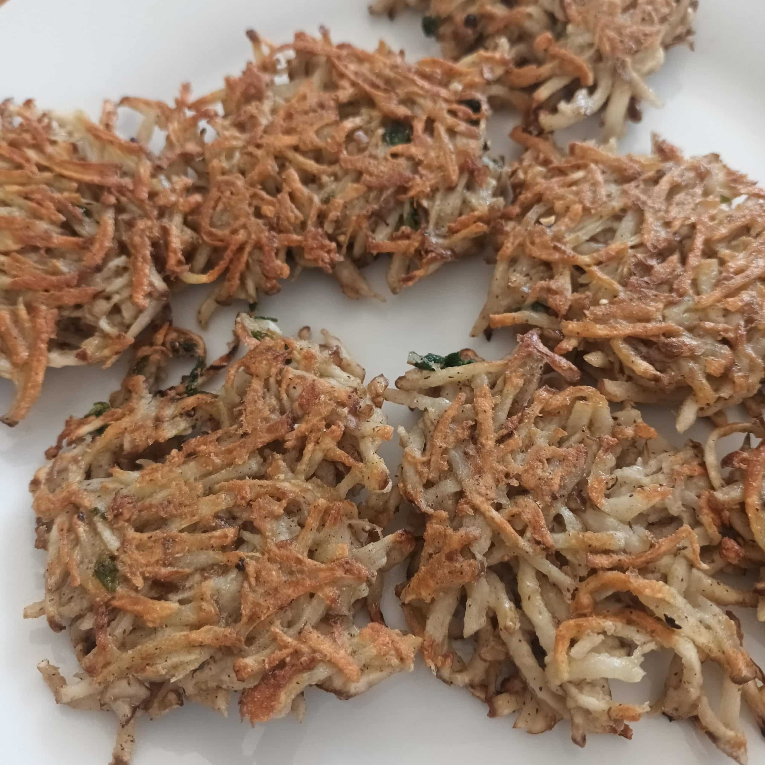 galettes de légumes râpés grillés