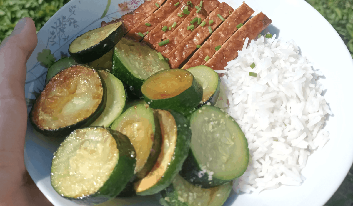assiette équilibrée au tempeh