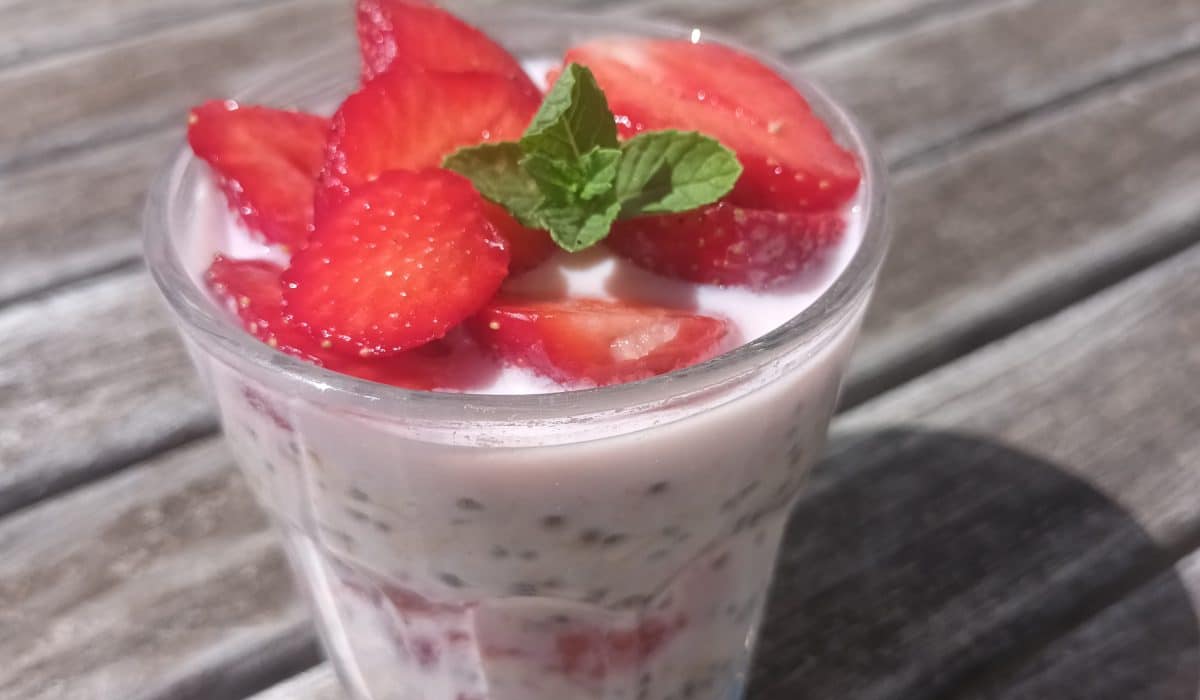 dessert lacté aux fraises
